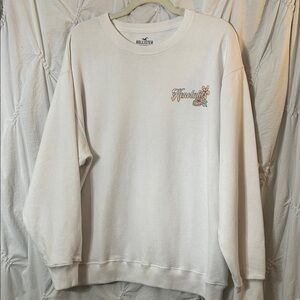 Hollister Oversized Off-White Crewneck